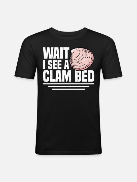 Mussels Seafood - Men's Slim Fit T-Shirt - black