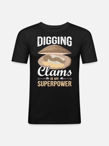 Mussels Seafood - Men's Slim Fit T-Shirt - black