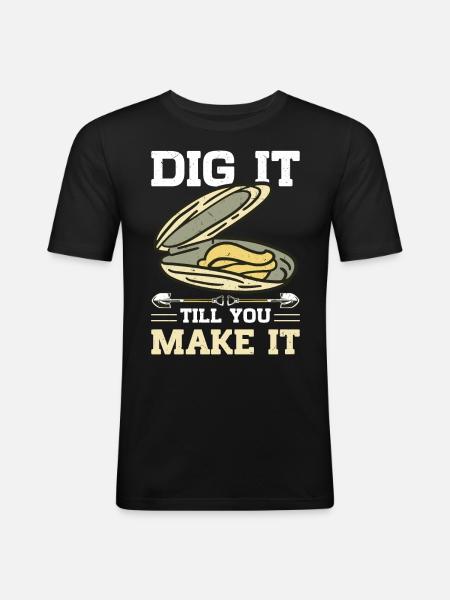 Mussels Seafood - Men's Slim Fit T-Shirt - black