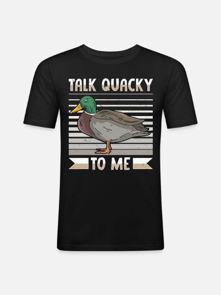 Duck Mallard - Men's Slim Fit T-Shirt - black