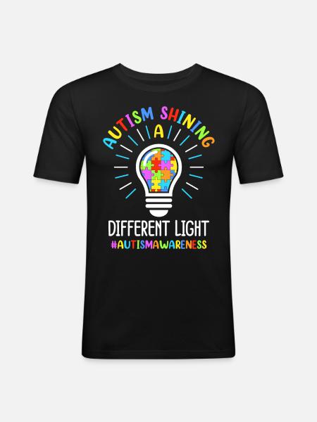 Autism Autistic Autistic - Men's Slim Fit T-Shirt - black