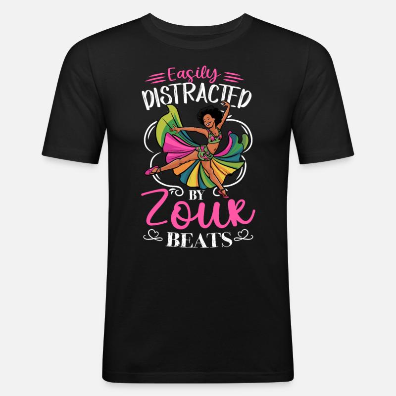 Funny Zouk Dancer Saying - Men's Slim Fit T-Shirt - black