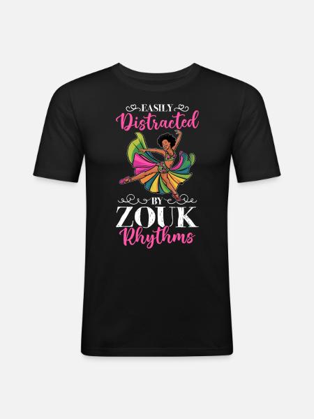 Funny Zouk Dancer Saying - Men's Slim Fit T-Shirt - black