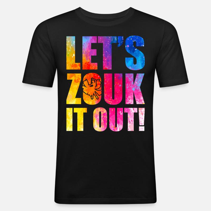 Witziger Zouk Tänzer Spruch - Männer Slim Fit T-Shirt - Schwarz
