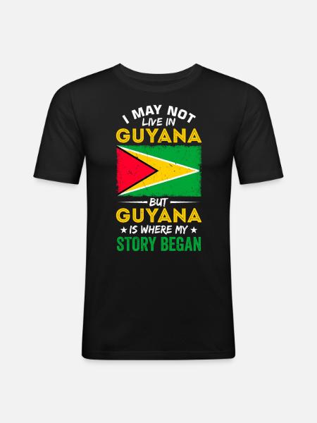 Proud Guyanese - Men's Slim Fit T-Shirt - black