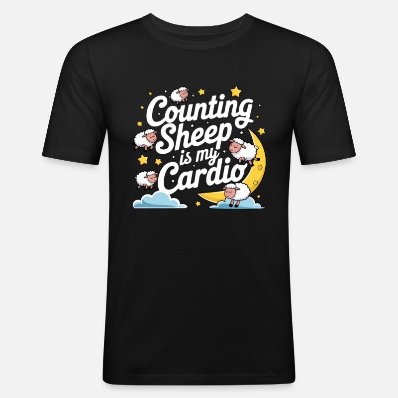 Witziger Schlaf Spruch - Männer Slim Fit T-Shirt - Schwarz