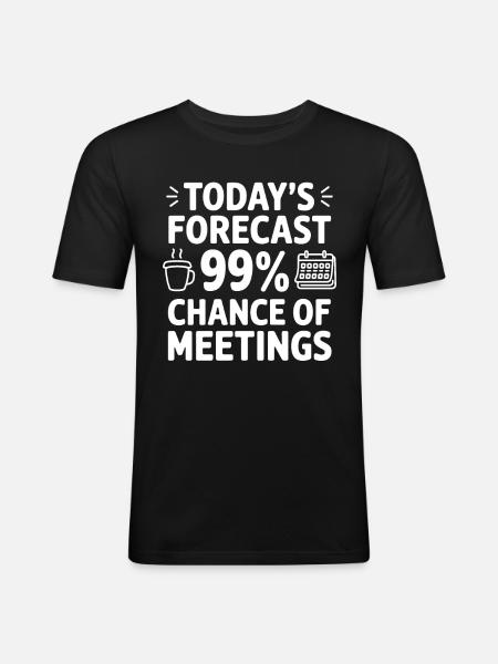 Office Humor Meeting - Men's Slim Fit T-Shirt - black