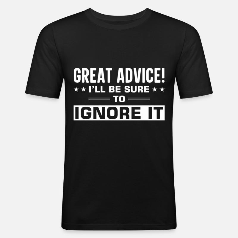 Sarkasmus Sarkastisch - Männer Slim Fit T-Shirt - Schwarz