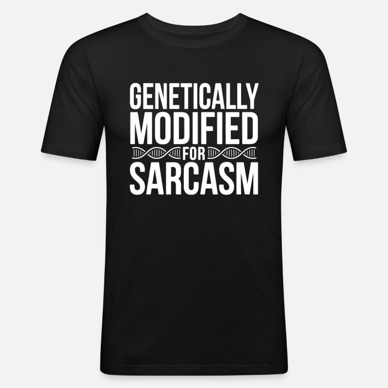 Sarcasm Genes DNA Genetics - Men's Slim Fit T-Shirt - black