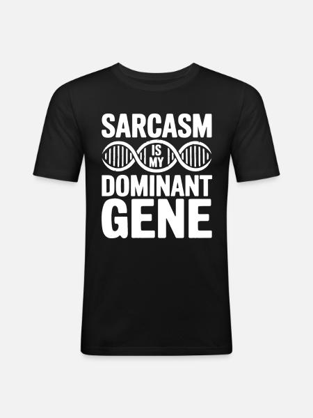 Sarcasm Genes DNA Genetics - Men's Slim Fit T-Shirt - black