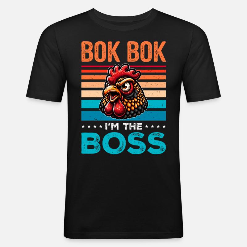 Chicken Chickens - Men's Slim Fit T-Shirt - black
