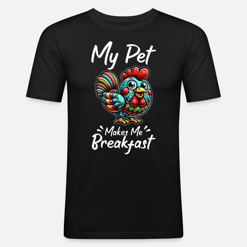 Chicken Chickens - Men's Slim Fit T-Shirt - black