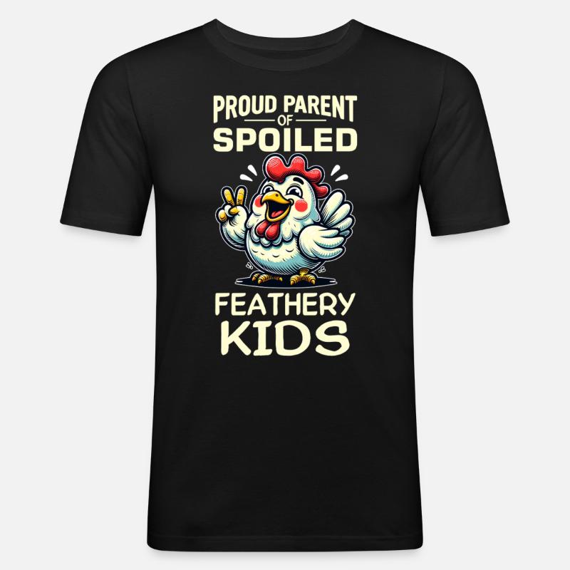 Chicken Chickens - Men's Slim Fit T-Shirt - black