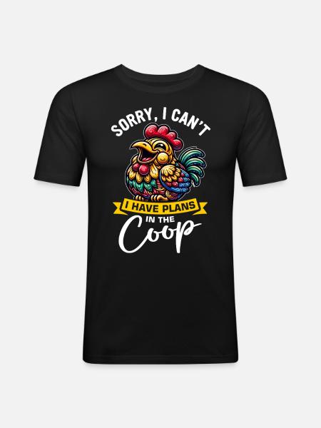 Poulets Poulets - T-shirt près du corps Homme - noir
