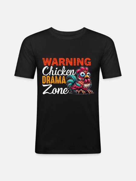 Chicken Chickens - Men's Slim Fit T-Shirt - black