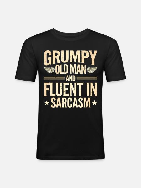 Grumpy Old Man Grumpy - Men's Slim Fit T-Shirt - black
