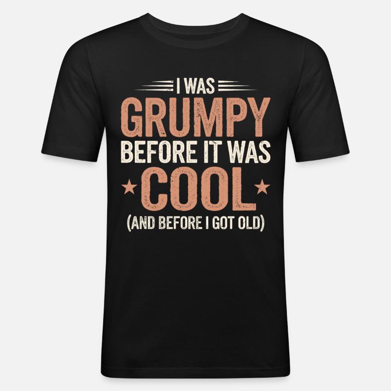 Grumpy Old Man Grumpy - Men's Slim Fit T-Shirt - black