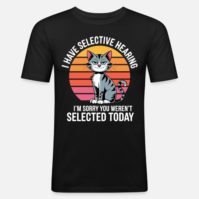 Sarkasmus Kätzchen Katze - Männer Slim Fit T-Shirt - Schwarz
