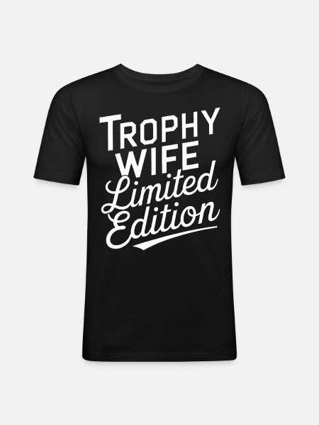Ehefrau - Männer Slim Fit T-Shirt - Schwarz