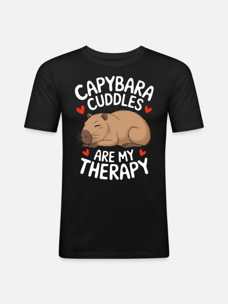 Capybara - Men's Slim Fit T-Shirt - black