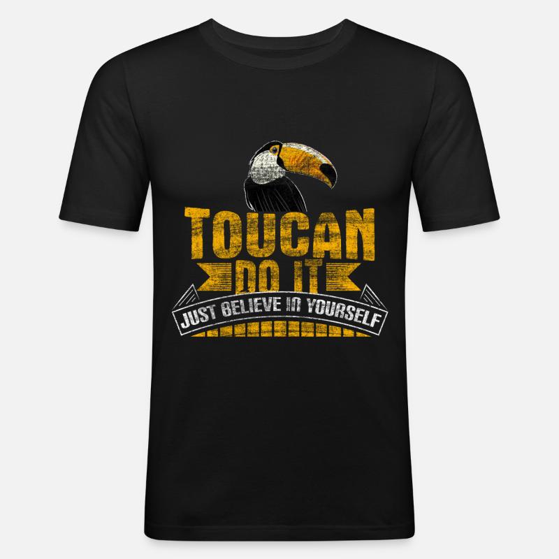 Tukan Urlaub Geschenkidee - Männer Slim Fit T-Shirt - Schwarz