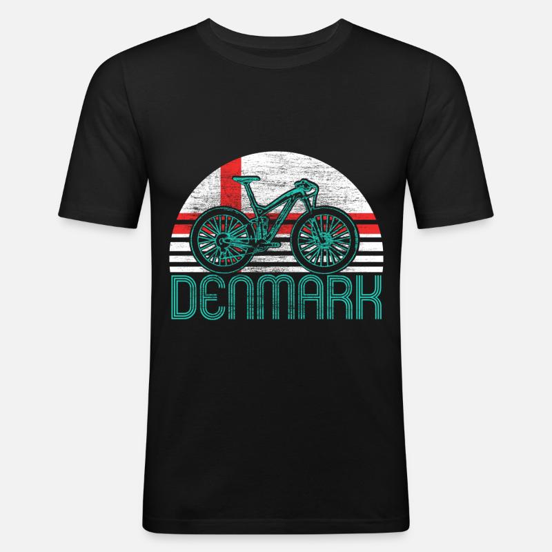 Dänemark EU Geschenkidee - Männer Slim Fit T-Shirt - Schwarz