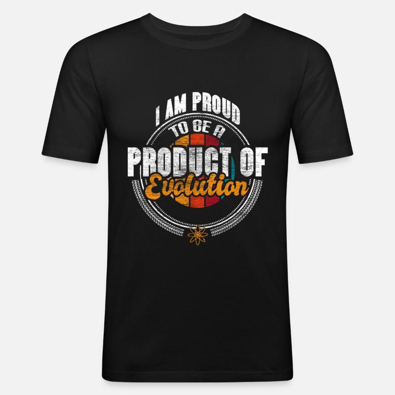 Evolution Mensch Geschichte Geschenkidee - Männer Slim Fit T-Shirt - Schwarz