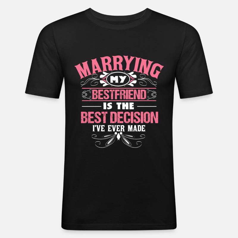 Ehe Eheleute Geschenk - Männer Slim Fit T-Shirt - Schwarz