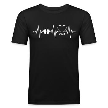 Baby 2026 - Men's Slim Fit T-Shirt - black - Front - Nik (191cm)