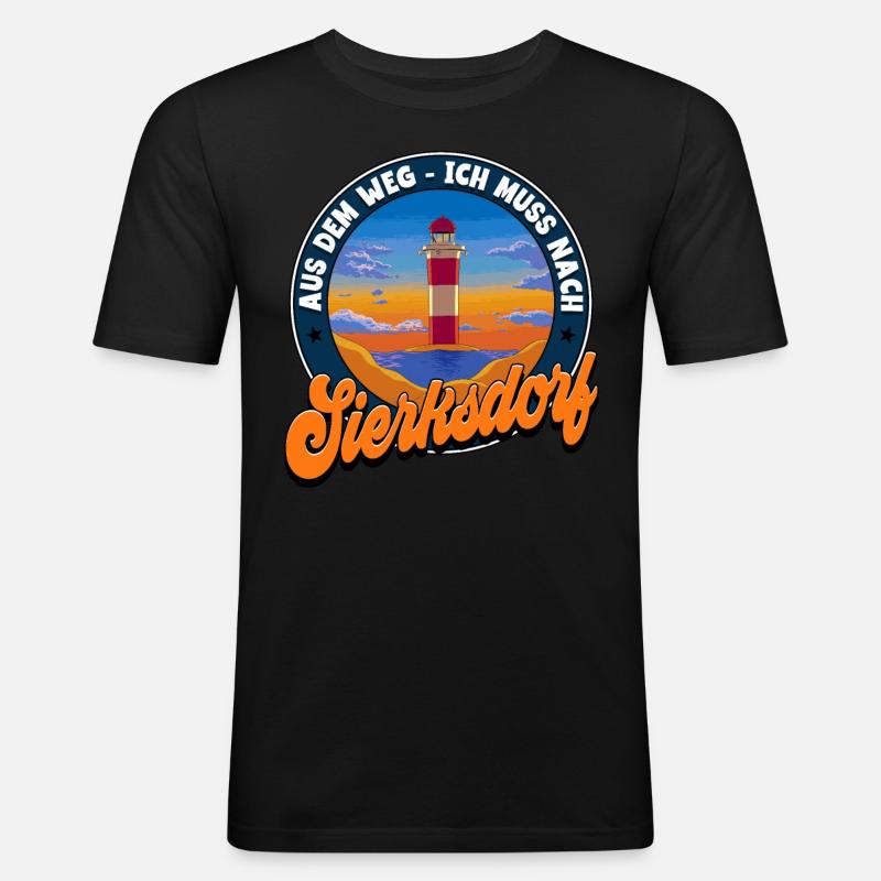 Sierksdorf - Männer Slim Fit T-Shirt - Schwarz