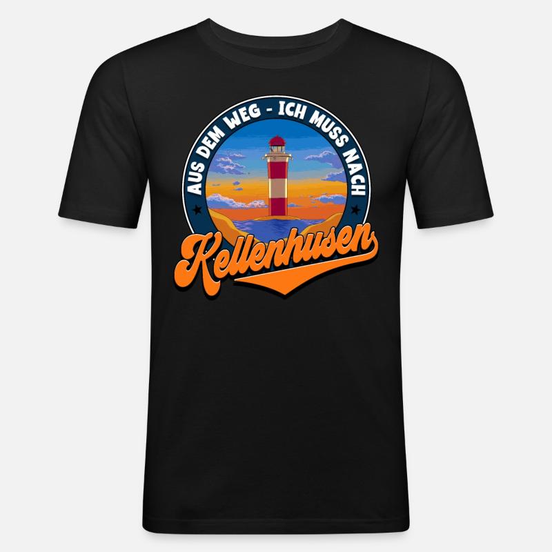 Kellenhusen - Männer Slim Fit T-Shirt - Schwarz