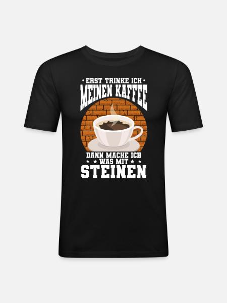Maurer - Männer Slim Fit T-Shirt - Schwarz