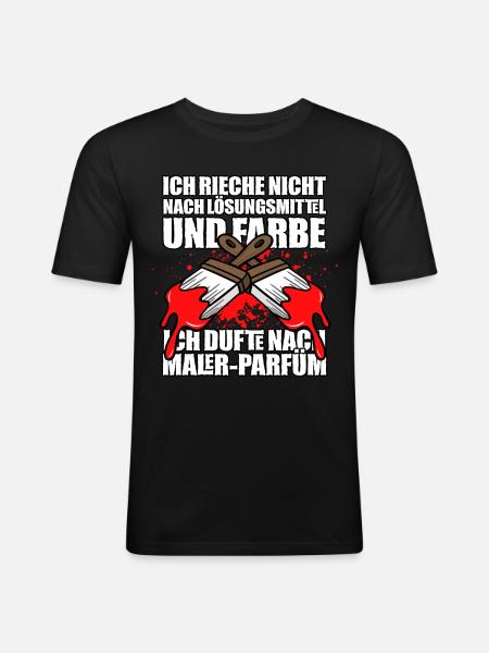 Maler - Männer Slim Fit T-Shirt - Schwarz