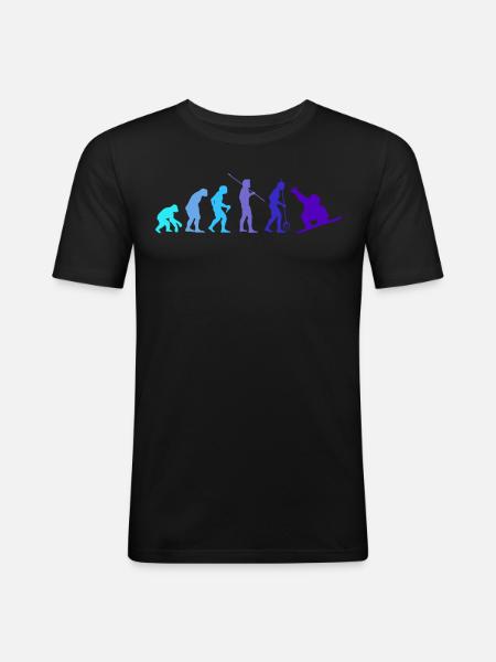 Snowboard - Men's Slim Fit T-Shirt - black