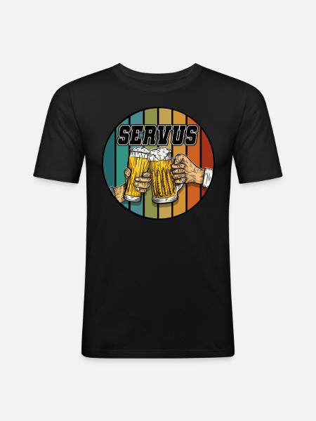 Servus - Männer Slim Fit T-Shirt - Schwarz
