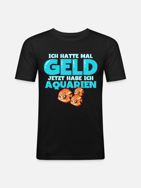Aquarianer - Männer Slim Fit T-Shirt - Schwarz