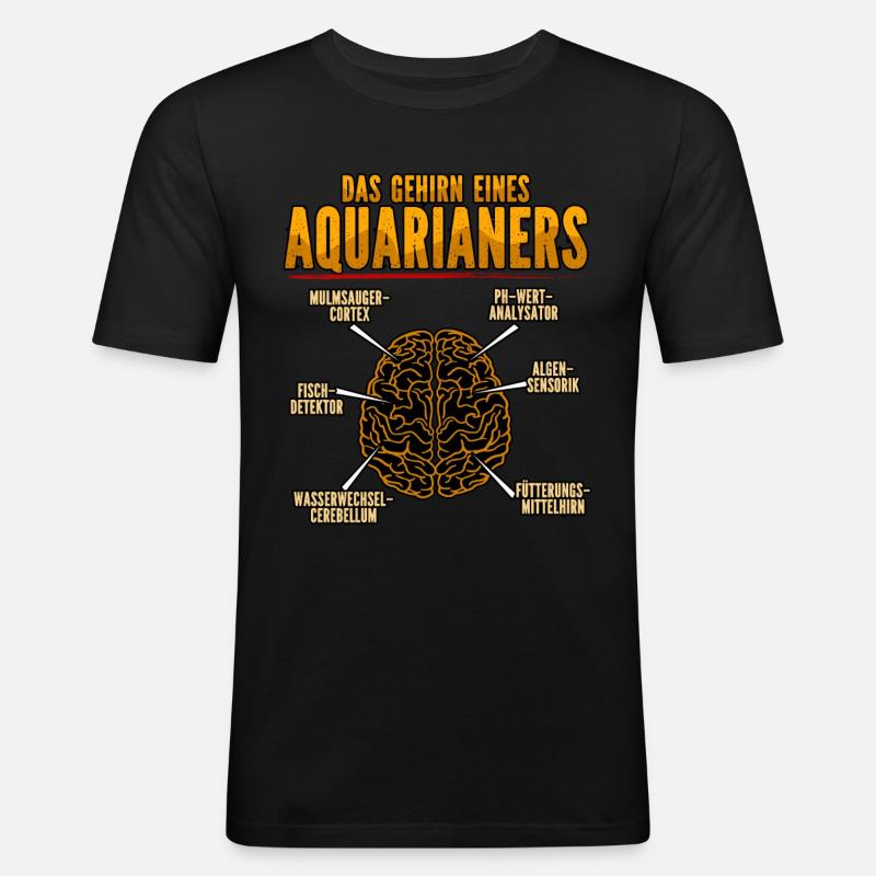 Aquarianer - Männer Slim Fit T-Shirt - Schwarz
