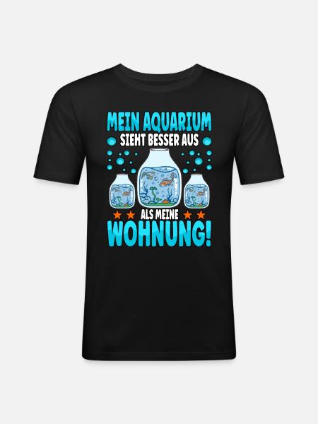 Aquarianer - Männer Slim Fit T-Shirt - Schwarz