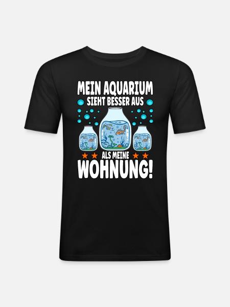 Aquarianer - Männer Slim Fit T-Shirt - Schwarz