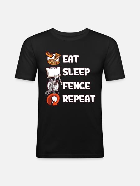 fencing - Men's Slim Fit T-Shirt - black