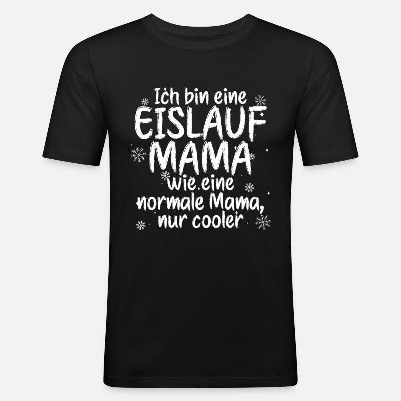 Eislaufen - Männer Slim Fit T-Shirt - Schwarz