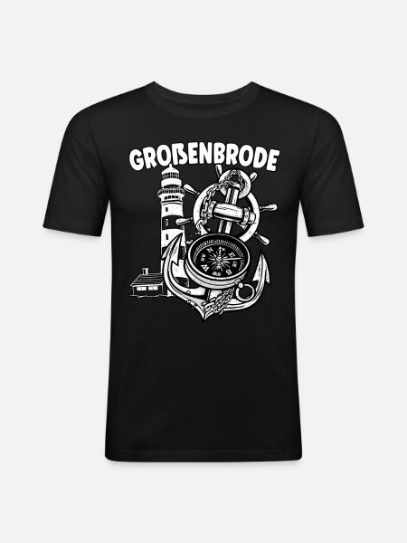 Großenbrode - Men's Slim Fit T-Shirt - black