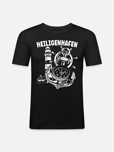 Heiligenhafen - Men's Slim Fit T-Shirt - black