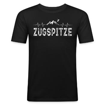 Skifahren Ski Zugspitze - Männer Slim Fit T-Shirt - Schwarz - Vorne - Nik (191cm)
