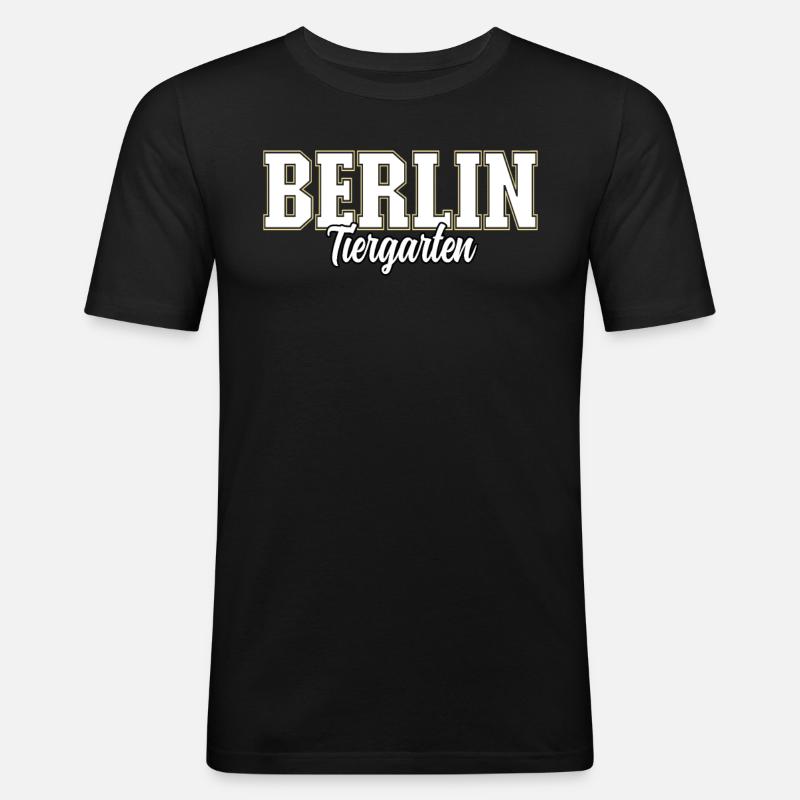 Berlin Tiergarten - Männer Slim Fit T-Shirt - Schwarz