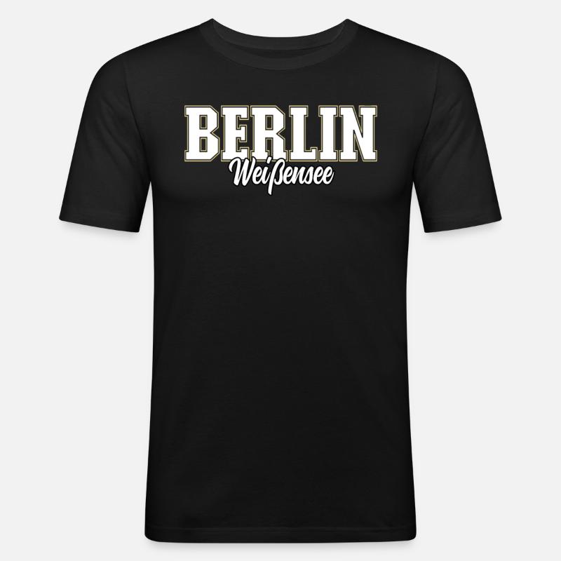Berlin Weißensee - Männer Slim Fit T-Shirt - Schwarz