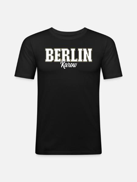 Berlin Karow - Männer Slim Fit T-Shirt - Schwarz