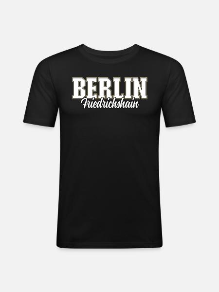 Berlin Friedrichshain - Men's Slim Fit T-Shirt - black