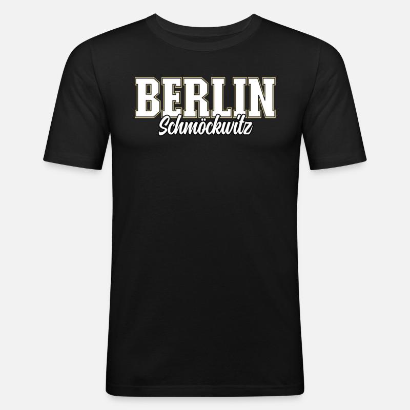 Berlin Schmöckwitz - Männer Slim Fit T-Shirt - Schwarz