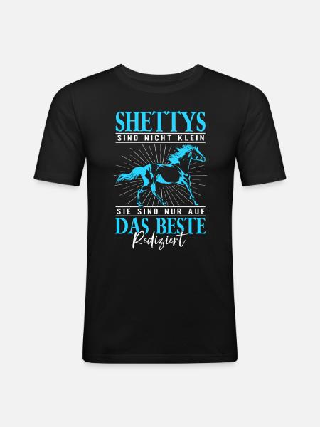 Shetty - Männer Slim Fit T-Shirt - Schwarz